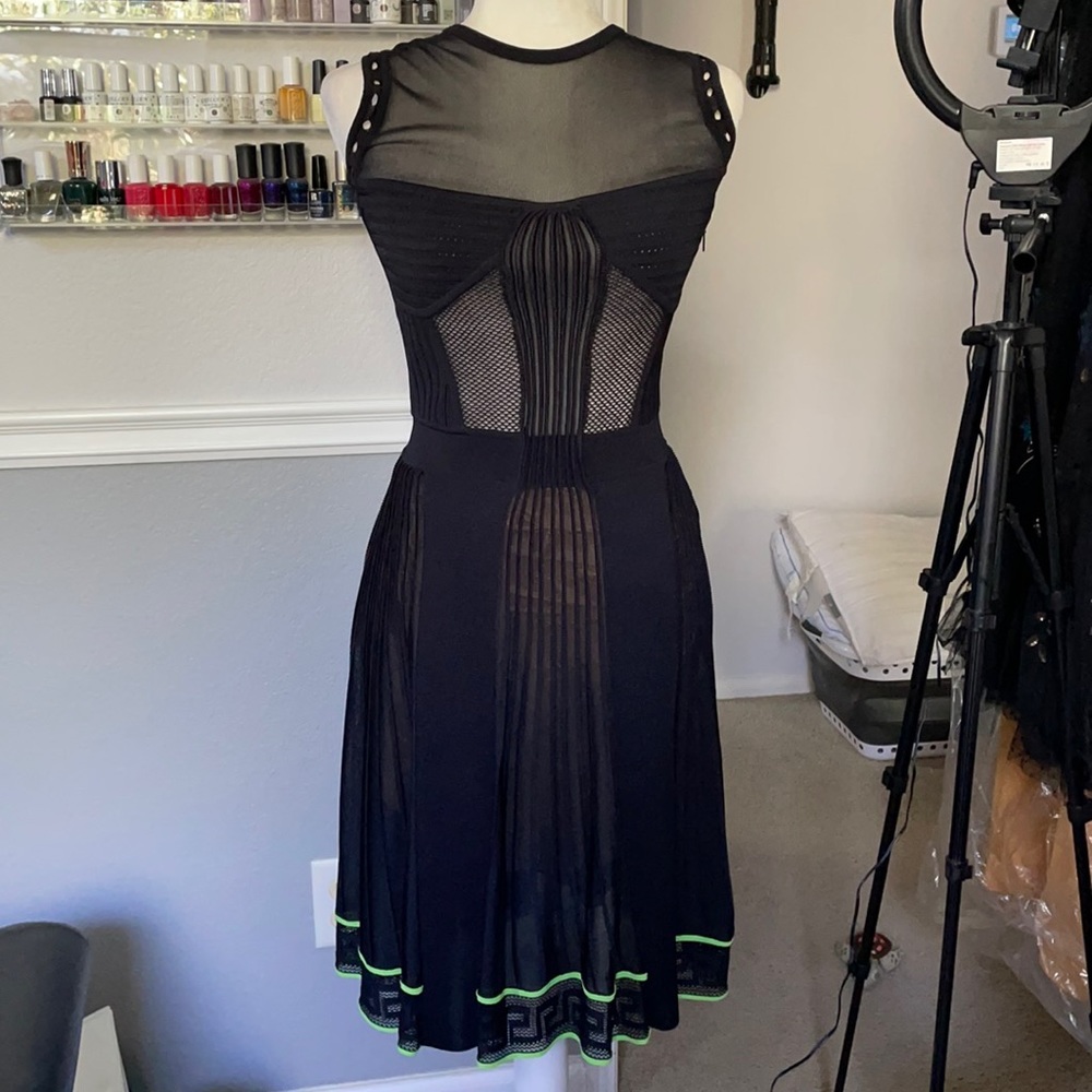 NWT Versace Black Pleated Dress